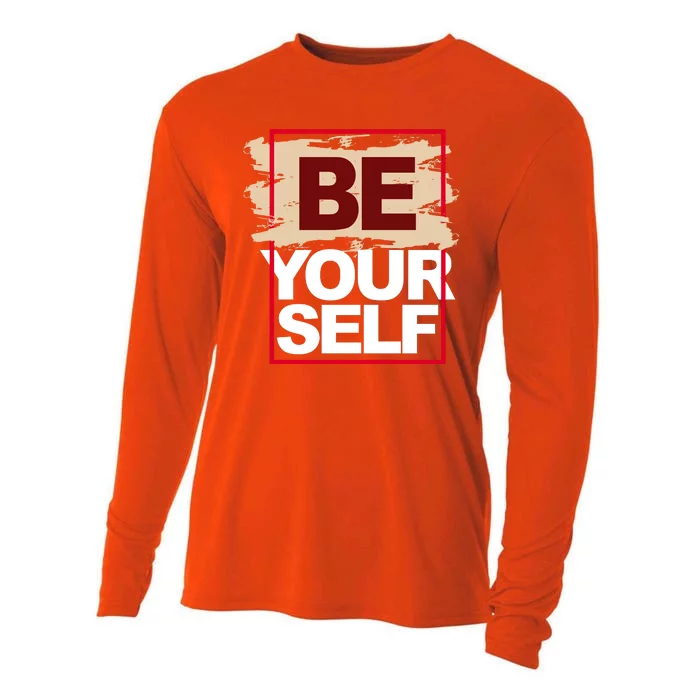 Be Yourself Positive Quote Cooling Performance Long Sleeve Crew