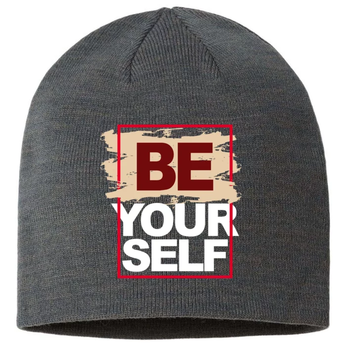 Be Yourself Positive Quote 8 1/2in Sustainable Knit Beanie