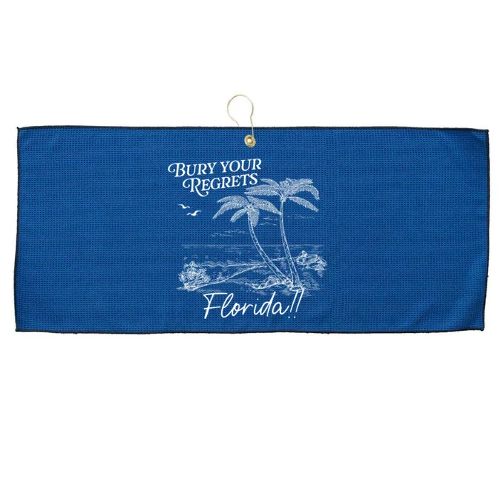 Bury Your Regrets Florida Large Microfiber Waffle Golf Towel