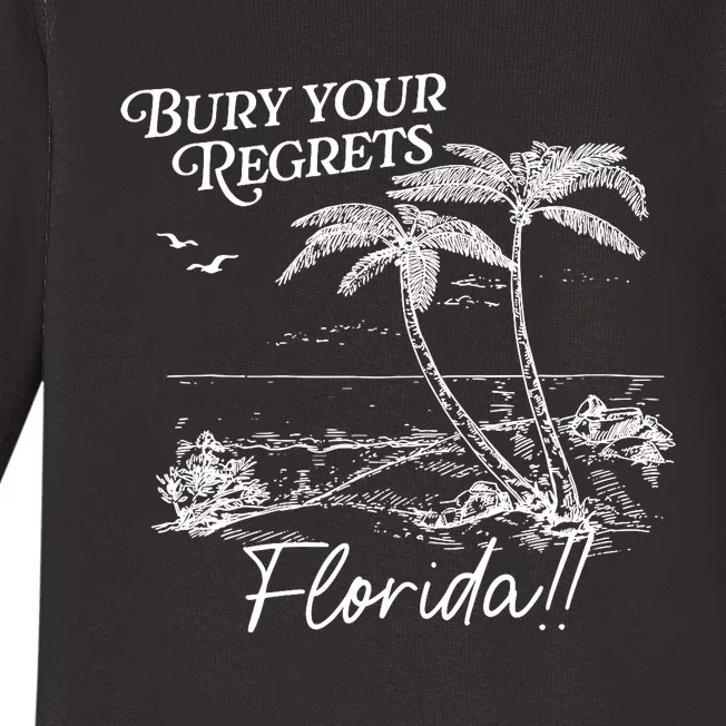 Bury Your Regrets Florida Summer Retro Baby Long Sleeve Bodysuit