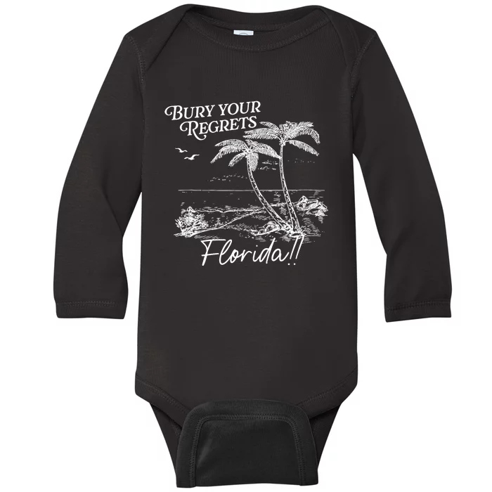 Bury Your Regrets Florida Summer Retro Baby Long Sleeve Bodysuit