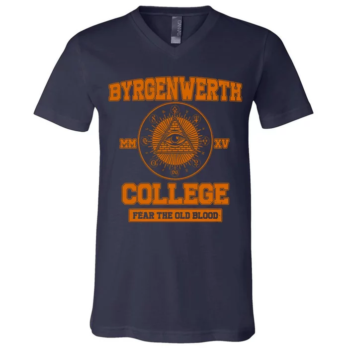 Byrgenwerth College Fear The Old Blood V-Neck T-Shirt