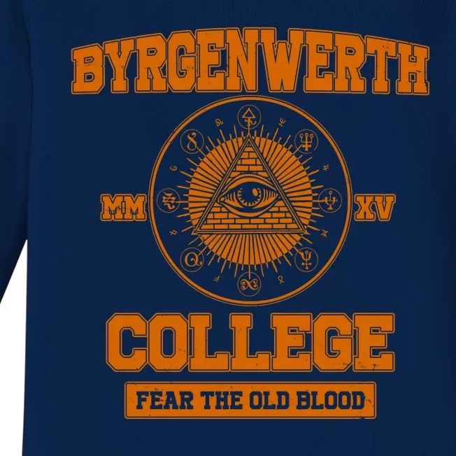 Byrgenwerth College Fear The Old Blood Baby Long Sleeve Bodysuit