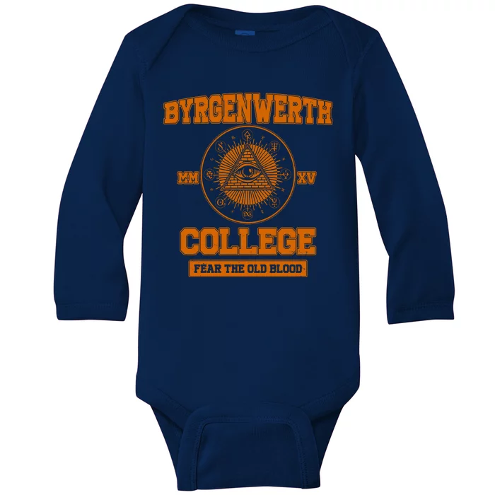 Byrgenwerth College Fear The Old Blood Baby Long Sleeve Bodysuit