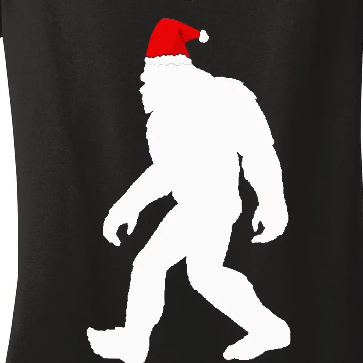 Bigfoot Yeti Sasquatch Ugly Christmas Sweater Gift Women's V-Neck T-Shirt