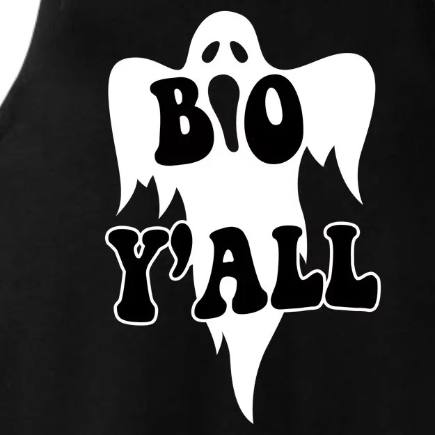 Boo Yall Spooky Ghost Halloween Ladies Tri-Blend Wicking Tank