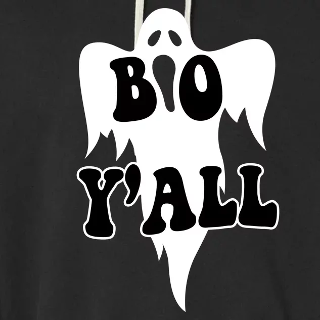 Boo Yall Spooky Ghost Halloween Garment-Dyed Fleece Hoodie