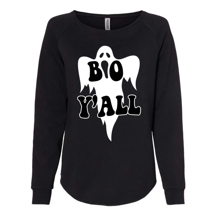 Boo Yall Spooky Ghost Halloween Womens California Wash Sweatshirt