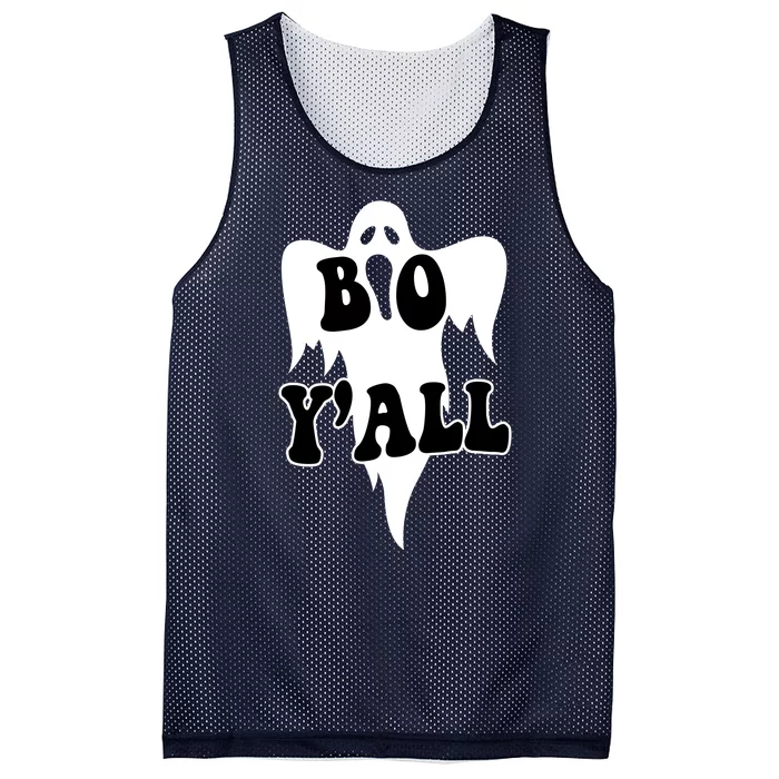 Boo Yall Spooky Ghost Halloween Mesh Reversible Basketball Jersey Tank