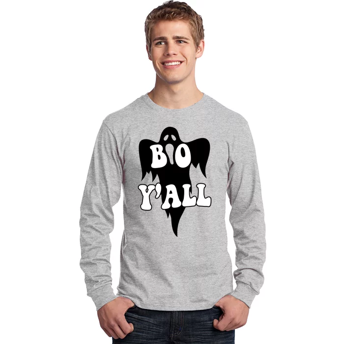 Boo Yall Spooky Ghost Halloween Long Sleeve Shirt