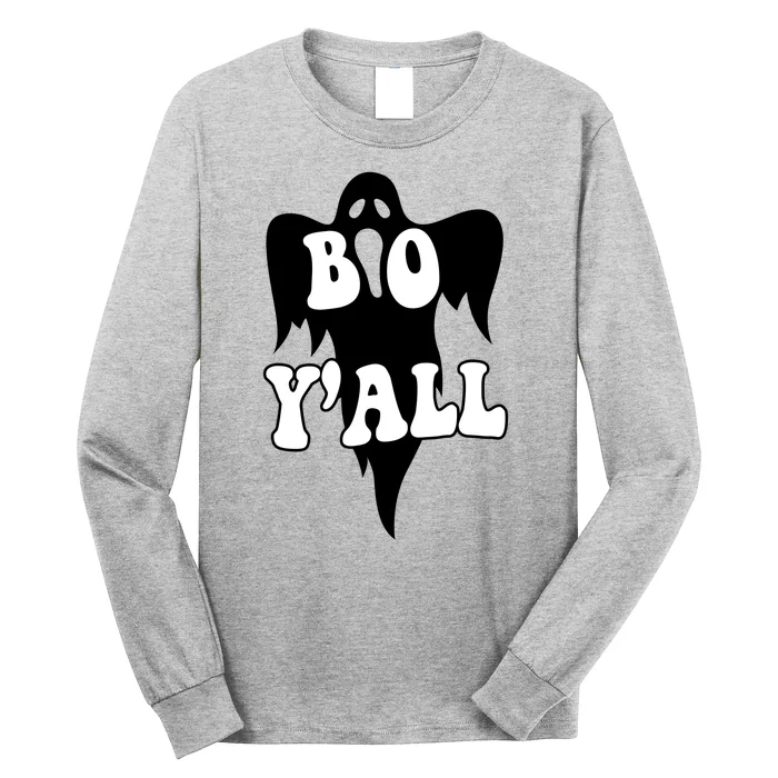 Boo Yall Spooky Ghost Halloween Long Sleeve Shirt