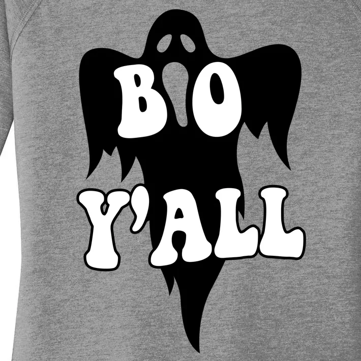 Boo Yall Spooky Ghost Halloween Women's Perfect Tri Tunic Long Sleeve Shirt