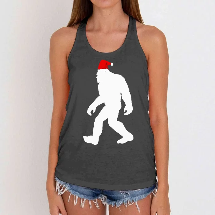 Bigfoot Yeti Sasquatch Ugly Christmas Sweater Gift Women's Knotted Racerback Tank