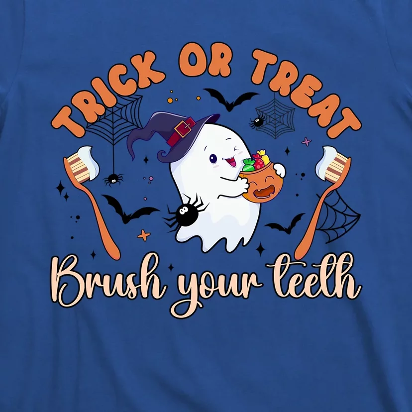 Brush Your Teeth Spooky Dentist Halloween Dentistry Cute Gift T-Shirt