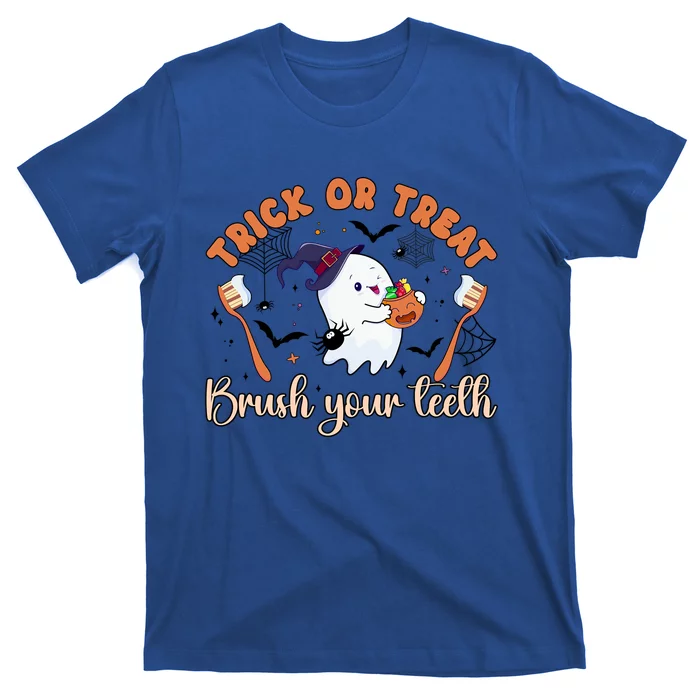 Brush Your Teeth Spooky Dentist Halloween Dentistry Cute Gift T-Shirt