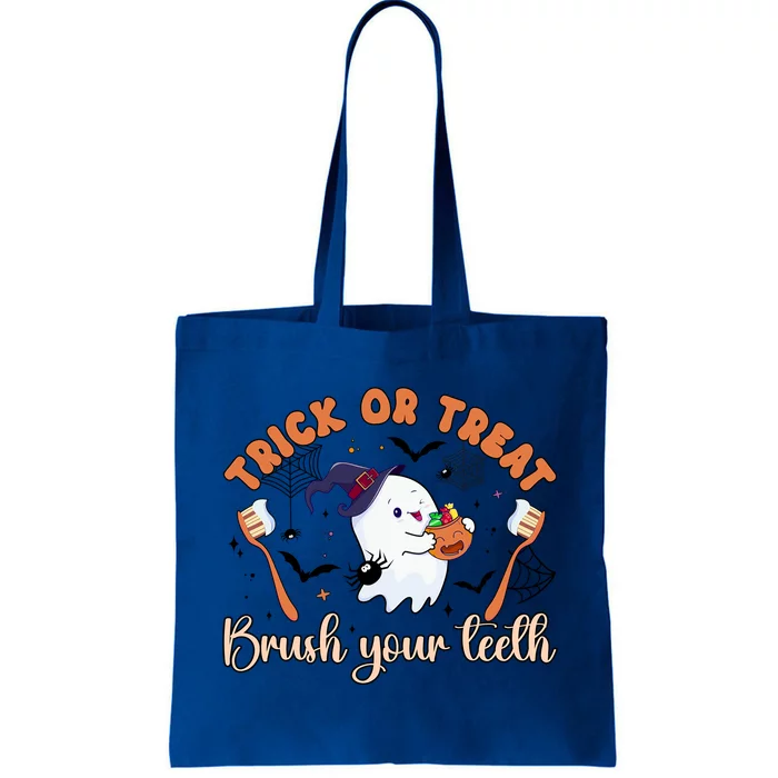 Brush Your Teeth Spooky Dentist Halloween Dentistry Cute Gift Tote Bag