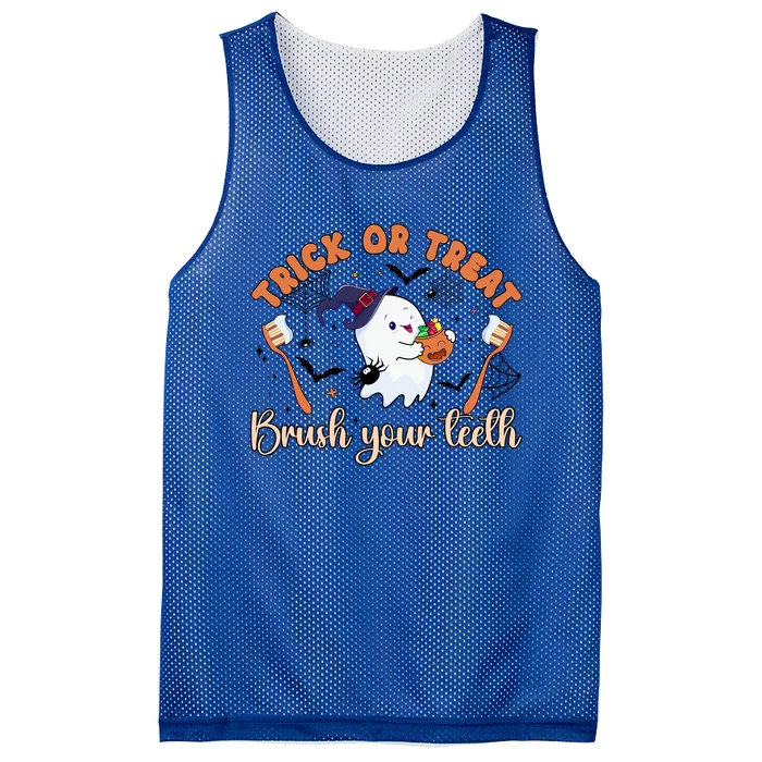 Brush Your Teeth Spooky Dentist Halloween Dentistry Cute Gift Mesh Reversible Basketball Jersey Tank