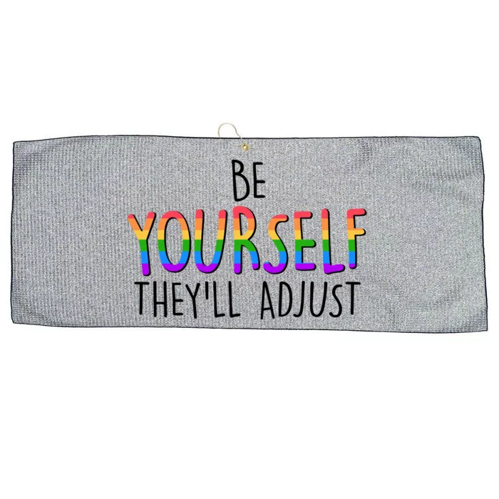 Be Yourself They'll Adjust Large Microfiber Waffle Golf Towel