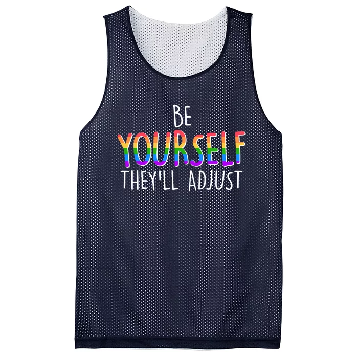 Be Yourself They'll Adjust Mesh Reversible Basketball Jersey Tank