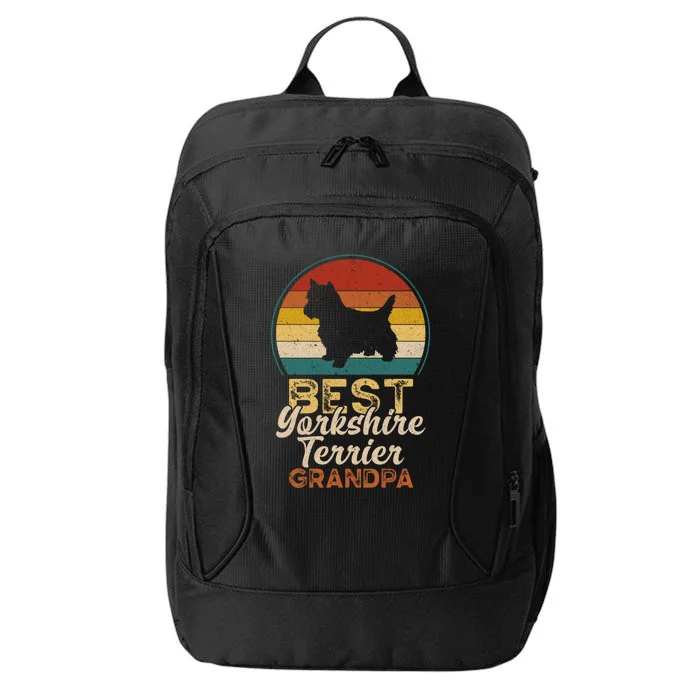 Best Yorkshire Terrier Grandpa Fathers Day Grandfather Gift City Backpack