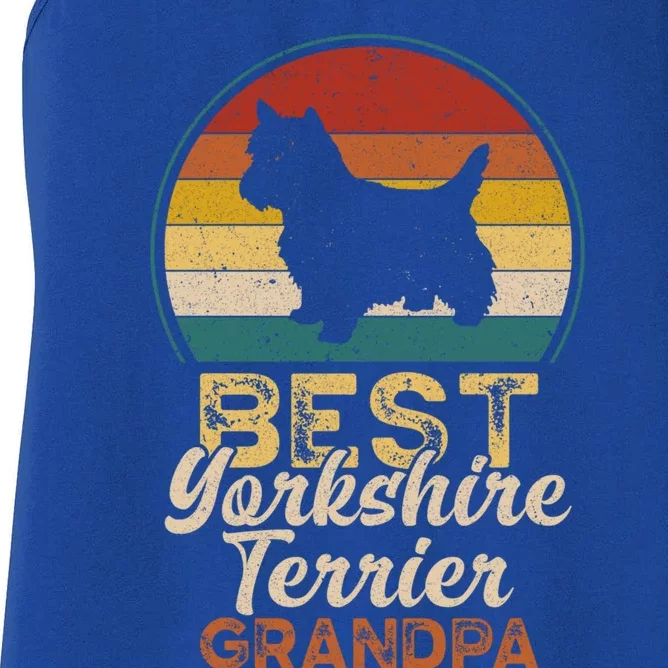 Best Yorkshire Terrier Grandpa Fathers Day Grandfather Gift Women's Racerback Tank