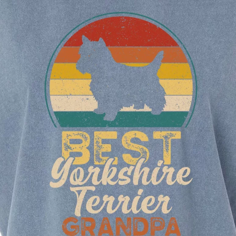 Best Yorkshire Terrier Grandpa Fathers Day Grandfather Gift Garment-Dyed Women's Muscle Tee