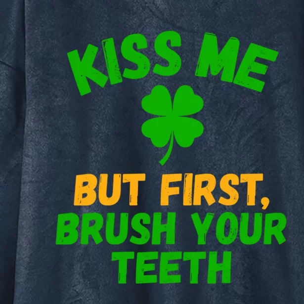 Brush Your Teeth Dentist Assistant Dentist St Patricks Day Gift Hooded Wearable Blanket