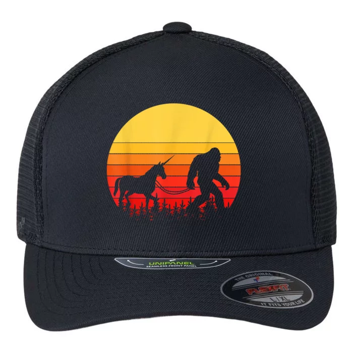 Bigfoot Yeti Unicorn Cryptozoology Sasquatch Flexfit Unipanel Trucker Cap