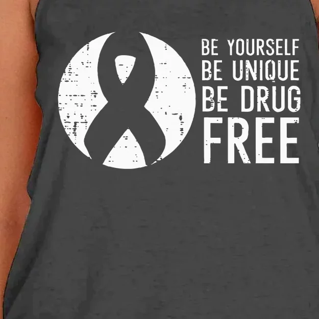 Be Yourself Unique Free Red Ribbon Week Women's Knotted Racerback Tank