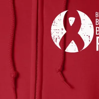 Be Yourself Unique Free Red Ribbon Week Full Zip Hoodie