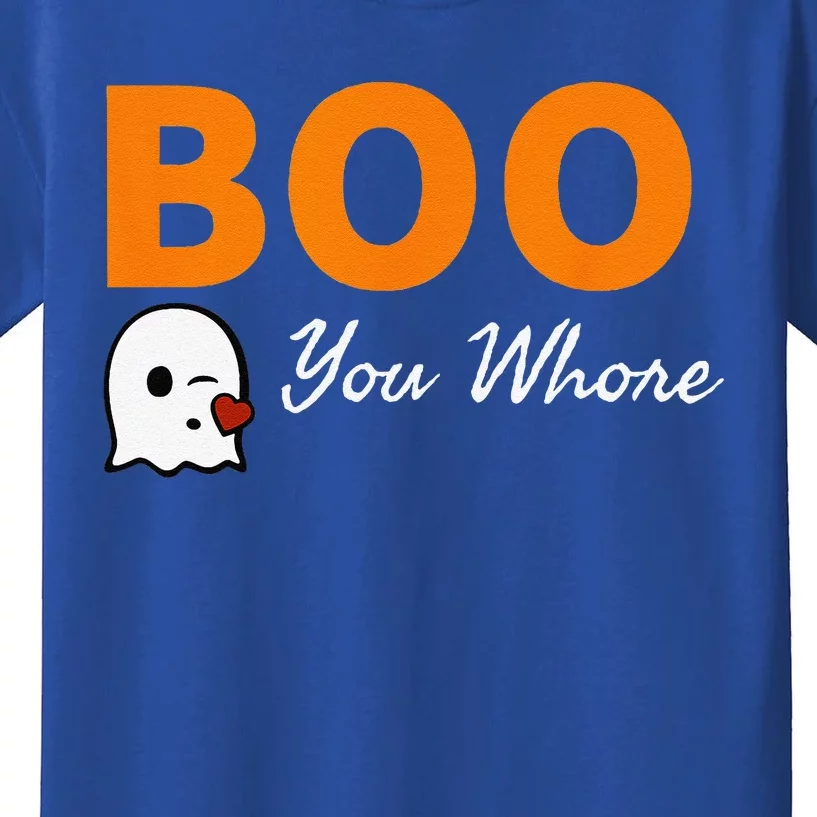 Boo You Whore Funny Halloween Costume Idea Kids T-Shirt