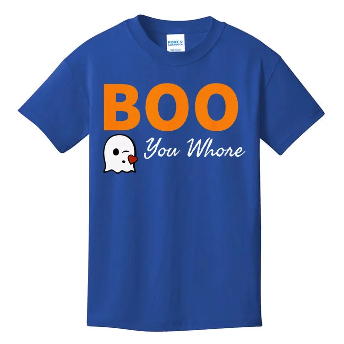 Boo You Whore Funny Halloween Costume Idea Kids T-Shirt