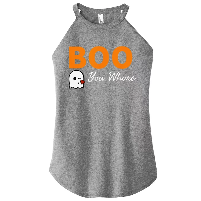 Boo You Whore Funny Halloween Costume Idea Women’s Perfect Tri Rocker Tank