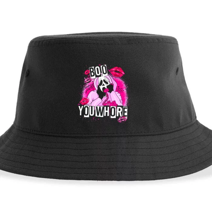 Boo You Whore Skeleton Sustainable Bucket Hat