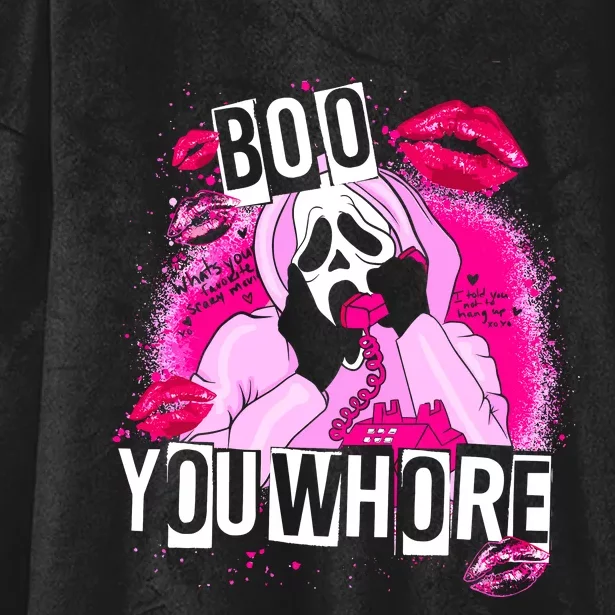 Boo You Whore Skeleton Hooded Wearable Blanket