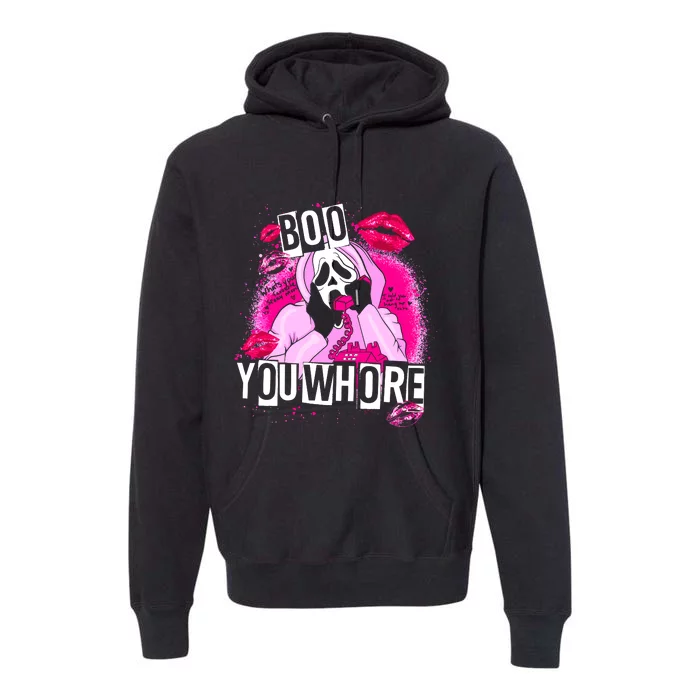 Boo You Whore Skeleton Premium Hoodie