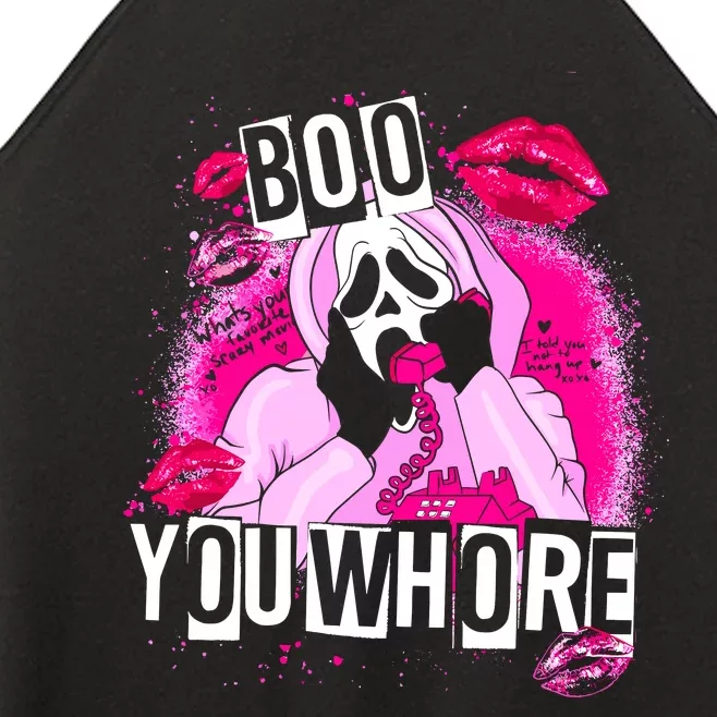 Boo You Whore Skeleton Women’s Perfect Tri Rocker Tank