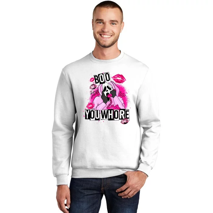 Boo You Whore Ghostface Valentine's Day Couple Lover Gift Idea Sweatshirt