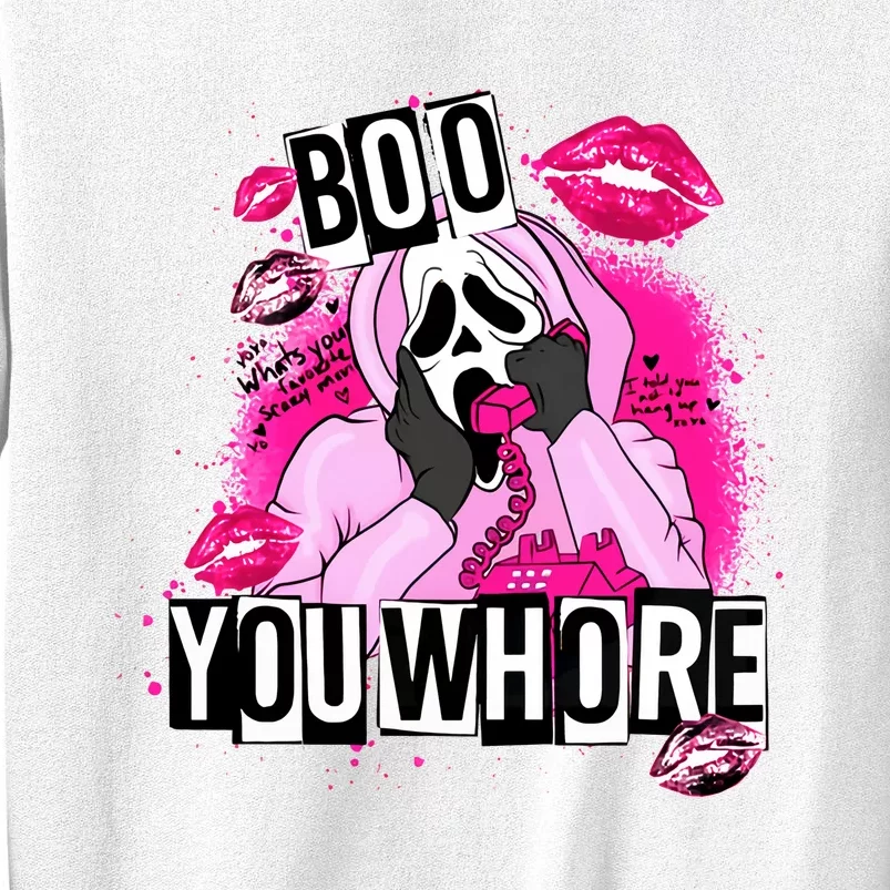 Boo You Whore Ghostface Valentine's Day Couple Lover Gift Idea Sweatshirt