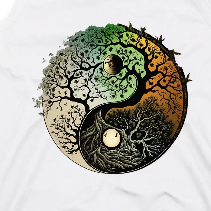 Buddhist Yin Yang Zen Tree Of Life Tank Top