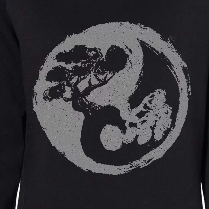 Bonsai Yin Yang Symbol Japanese Zen Buddhism Buddhist Womens California Wash Sweatshirt