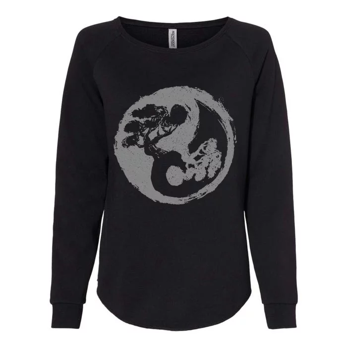 Bonsai Yin Yang Symbol Japanese Zen Buddhism Buddhist Womens California Wash Sweatshirt