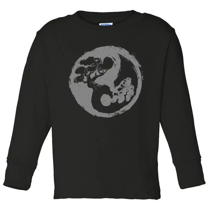 Bonsai Yin Yang Symbol Japanese Zen Buddhism Buddhist Toddler Long Sleeve Shirt