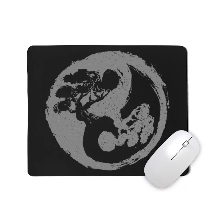 Bonsai Yin Yang Symbol Japanese Zen Buddhism Buddhist Mousepad