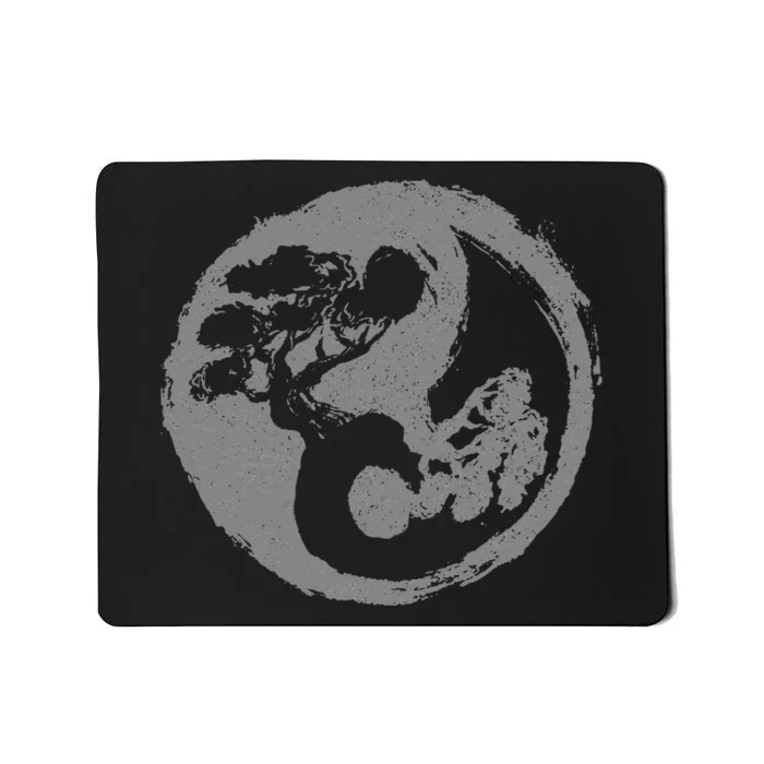 Bonsai Yin Yang Symbol Japanese Zen Buddhism Buddhist Mousepad