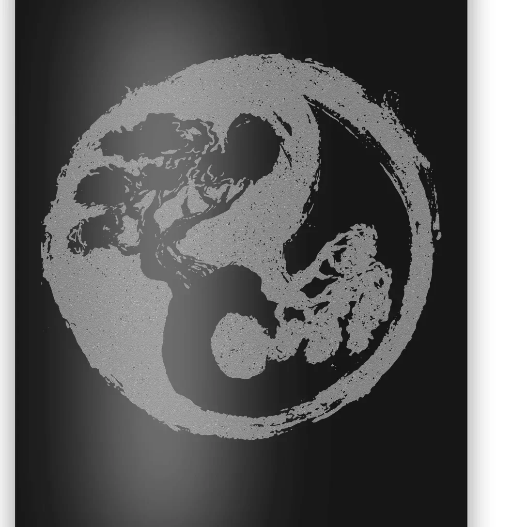 Bonsai Yin Yang Symbol Japanese Zen Buddhism Buddhist Poster