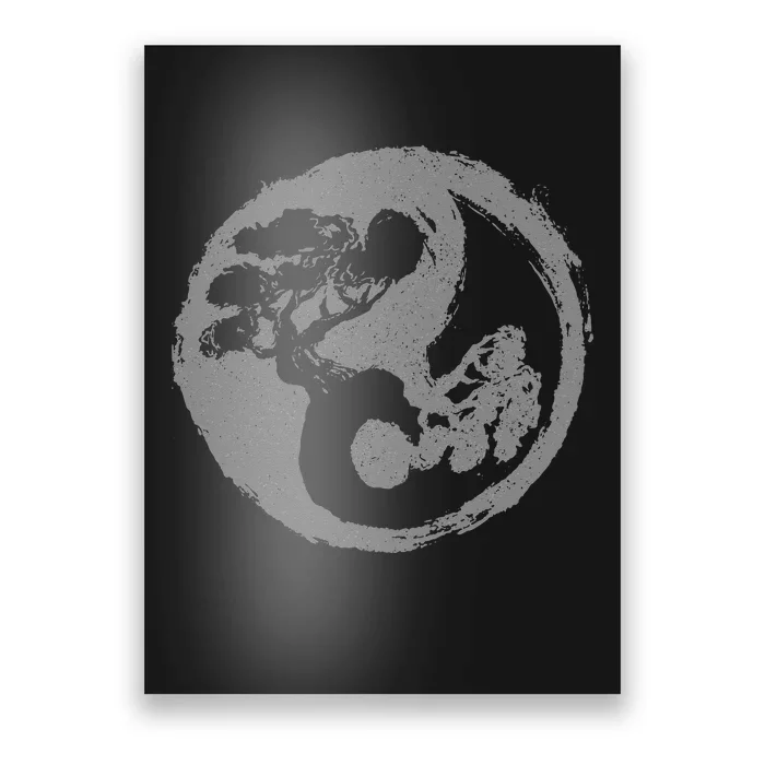 Bonsai Yin Yang Symbol Japanese Zen Buddhism Buddhist Poster