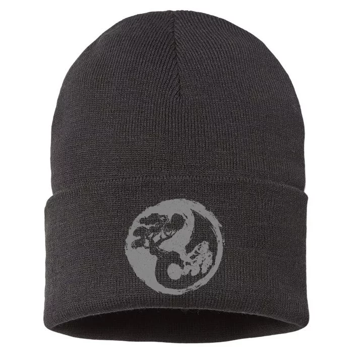 Bonsai Yin Yang Symbol Japanese Zen Buddhism Buddhist Sustainable Knit Beanie