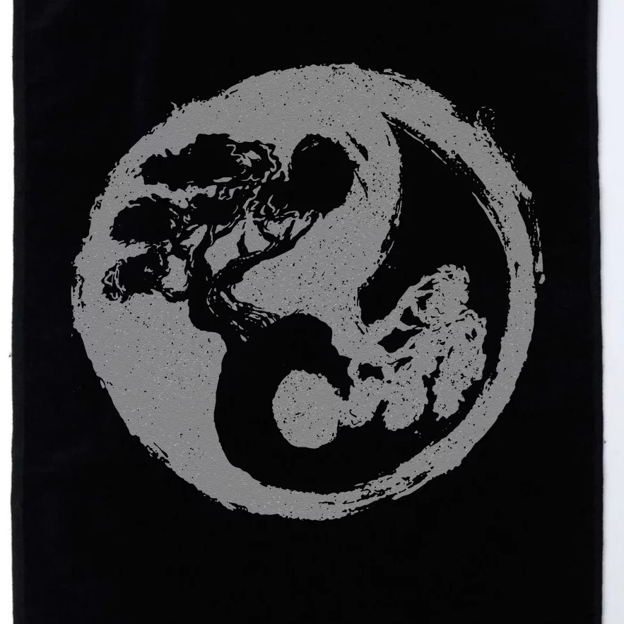 Bonsai Yin Yang Symbol Japanese Zen Buddhism Buddhist Platinum Collection Golf Towel