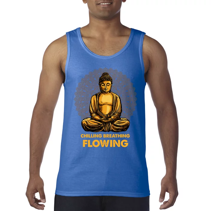 Buddha Zen Buddhism Buddhist Meaningful Gift Breathing Flowing Buddha Meaningful Tank Top